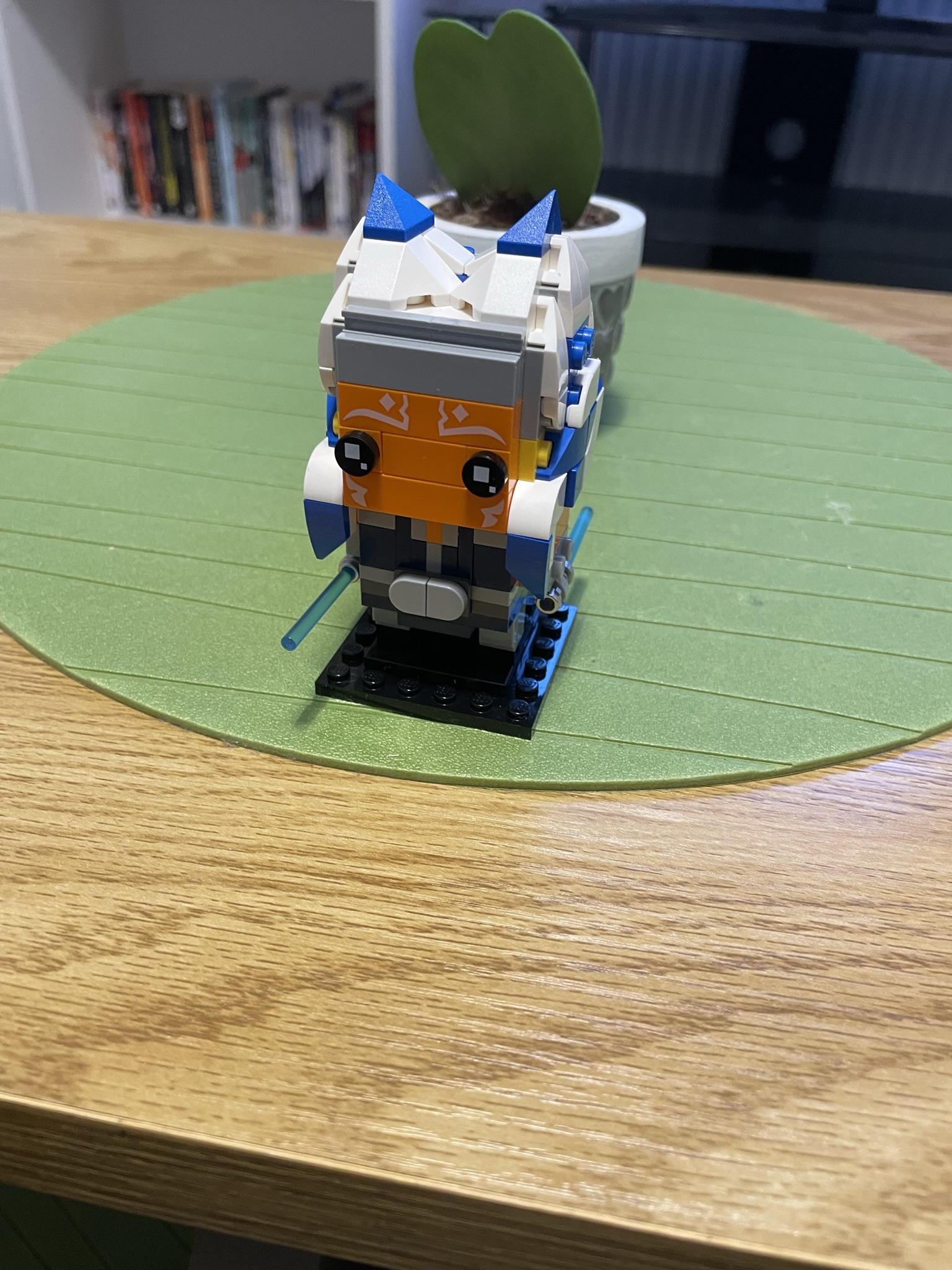 A Lego Brickheadz model of Ahsoka Tano